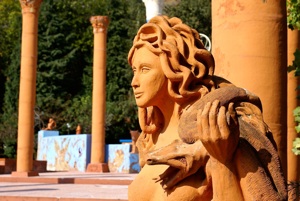 Snake lady statue at Open Temple